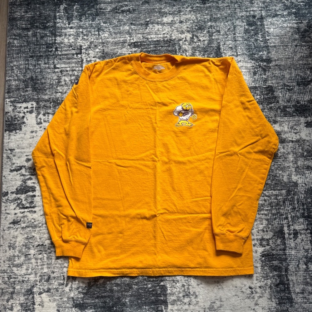 Western Bulldogs League Long Sleeve T-Shirt Graphic Print Gold L